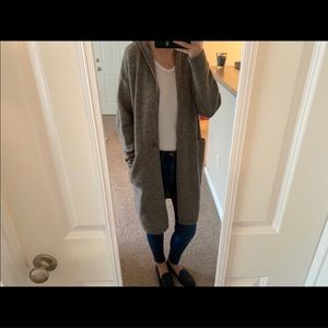 Uniqlo | Gray Hooded Wool Cardigan | S